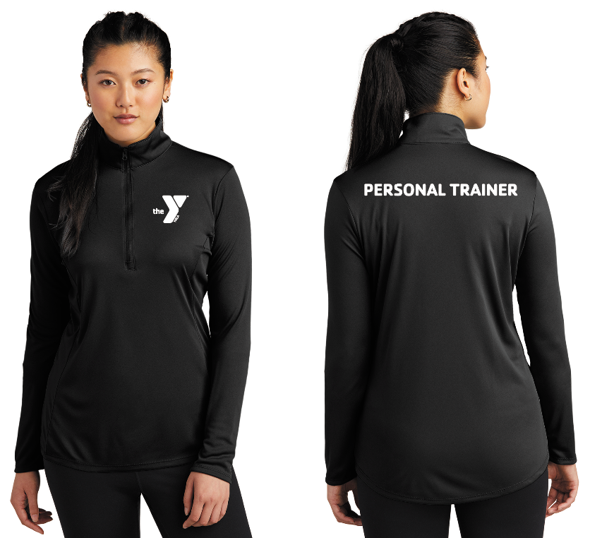 Deep Black Ladies Personal Trainer 1/4-Zip for wholesale on Faire0