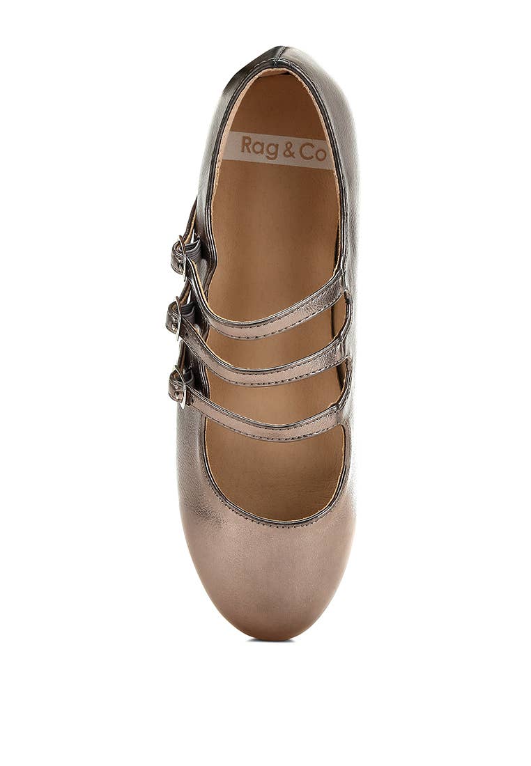 Rag Company - Wholesale Flats - Women's - Macarina Triple Strap Mary Jane Ballerinas9