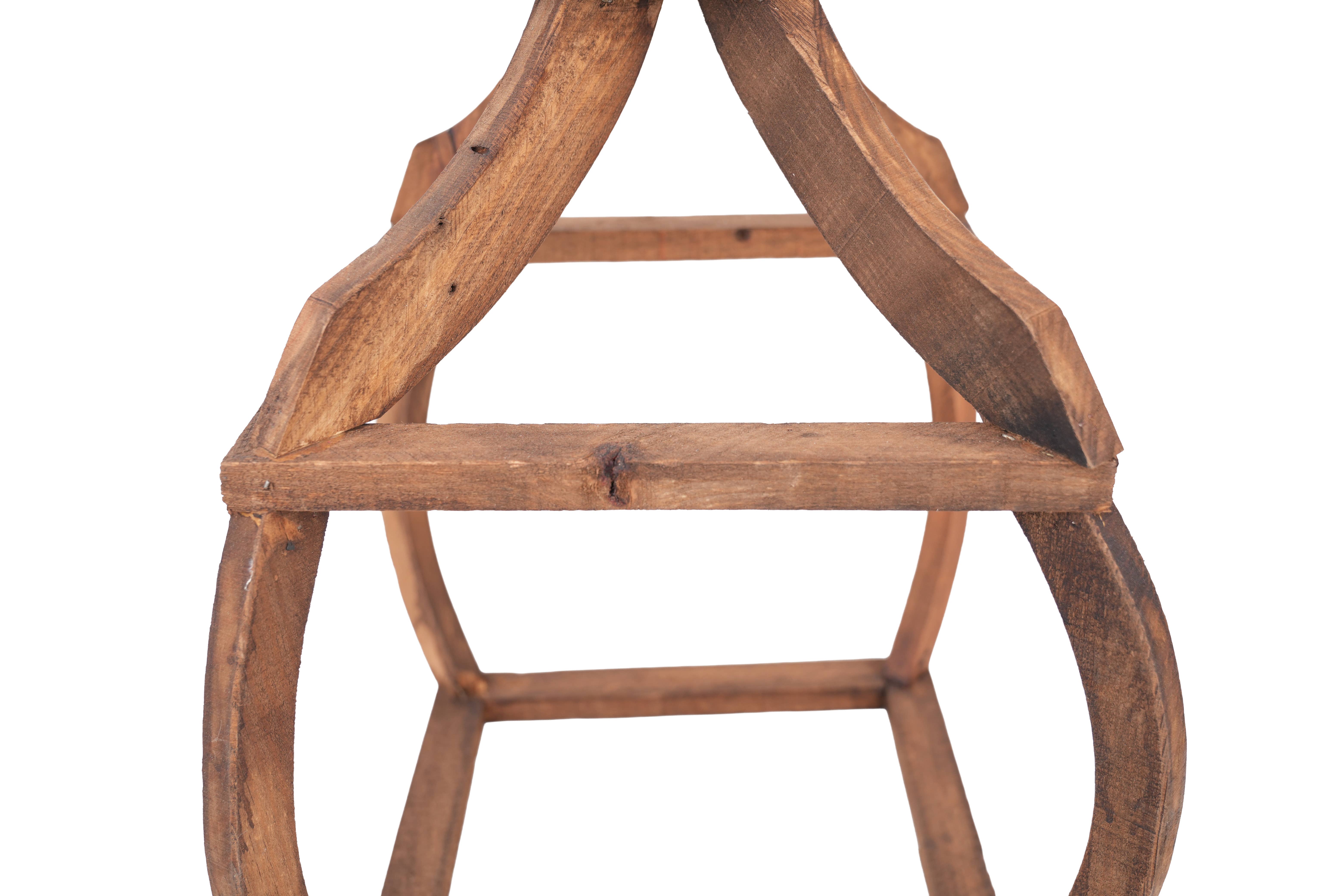 My Amigos Imports - Wholesale Lantern - Globe Farmhouse Wood Lantern-Home Decor-12x12x25 inches-NEW1