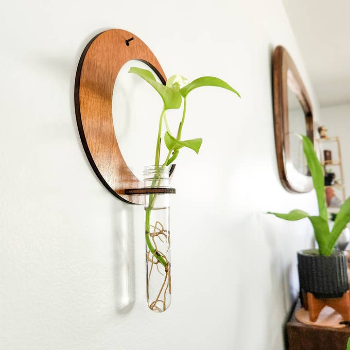 Leaf & Node - Wholesale Hanging Planter - Wall Hanging Propagation Station - Moon Test Tube Holder5