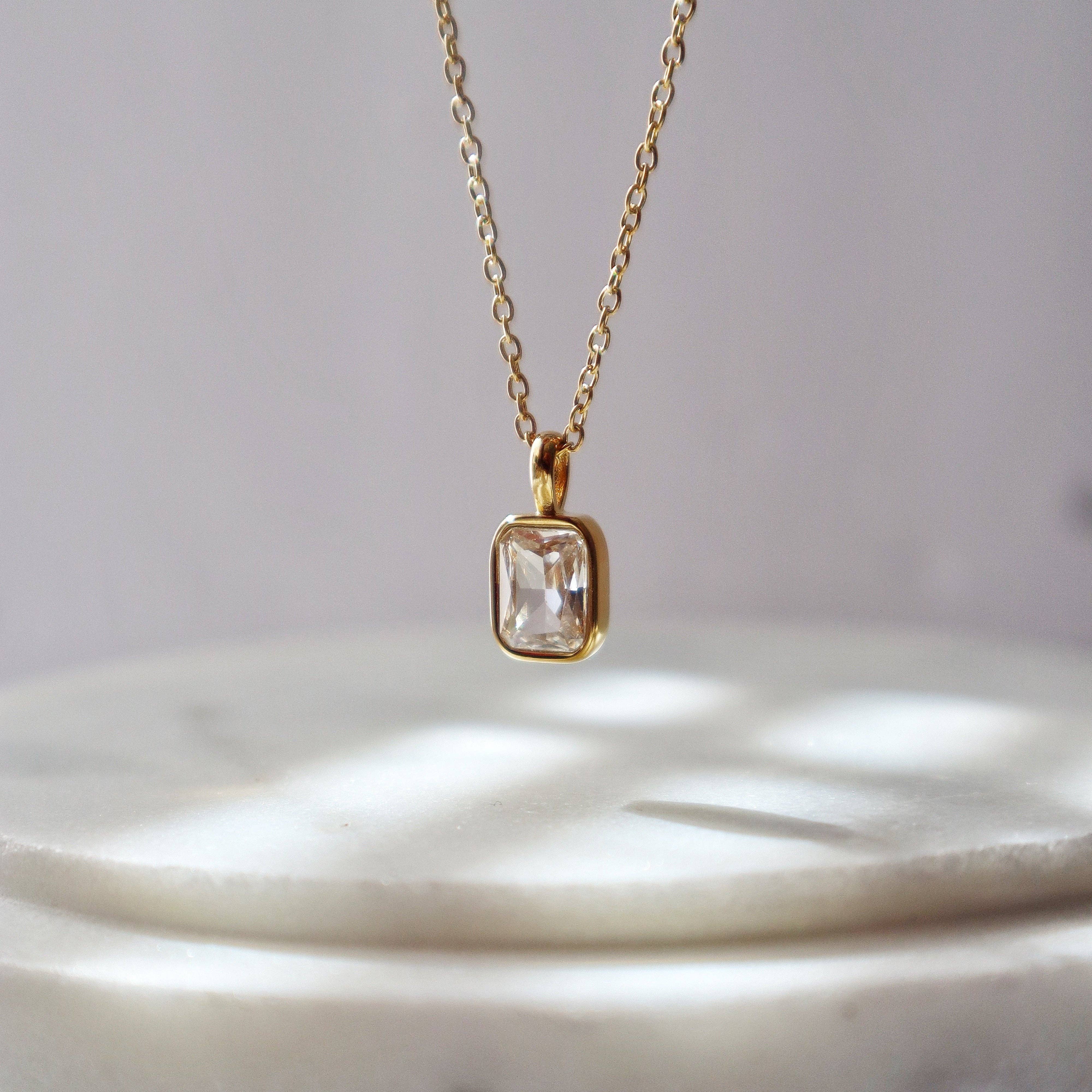 JESSA Jewelry - Wholesale Pendant/Charm Necklace - Haven Necklace | CZ Pendant Necklace0