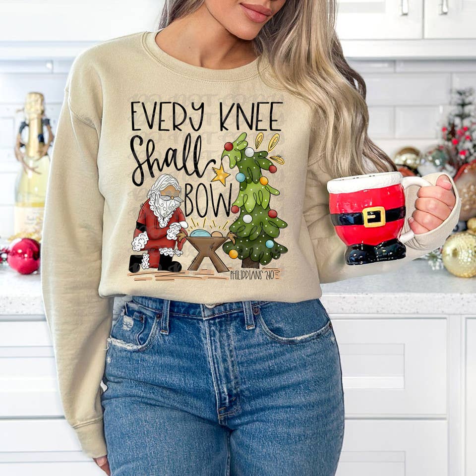 Trendy Transfers - Wholesale Sublimation Transfer - Every Knee Shall Bow DTF Heat Transfer0