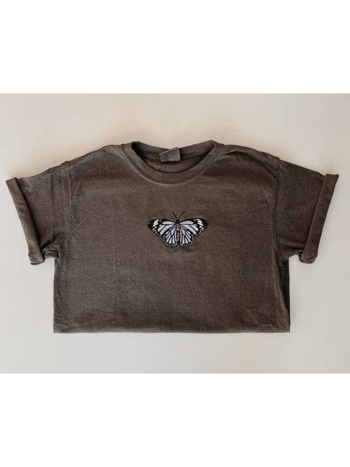 Molly Louise Shop – wholesale T-shirt – women's – Embroidered Butterfly T-Shirt4