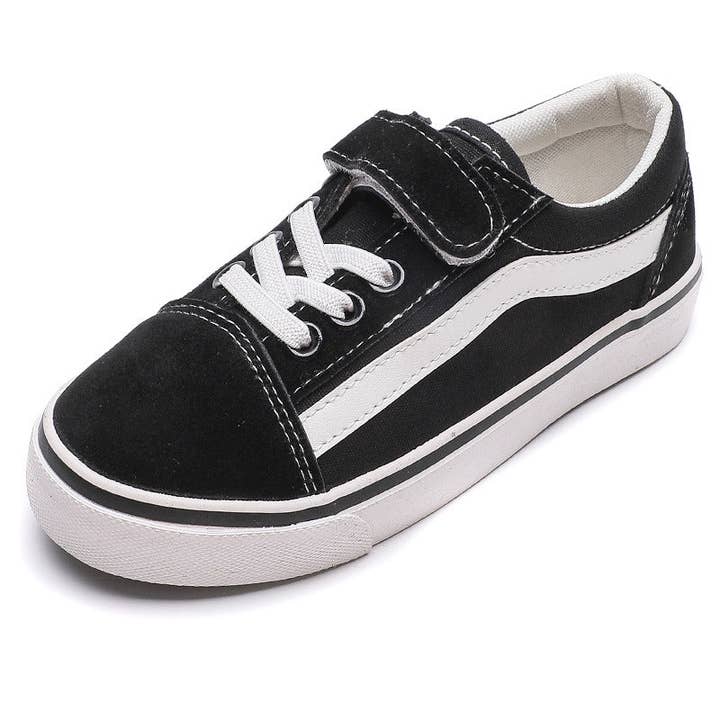 black Children's Canvas Shoes Children Sneakers Wholesale Toddler Clothing for wholesale on Faire