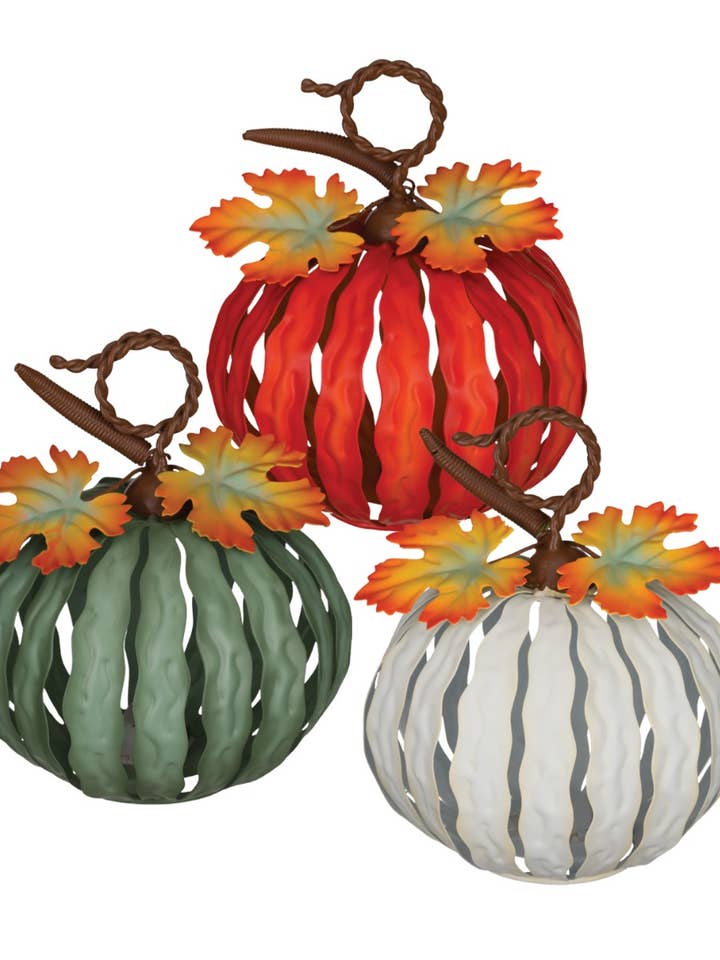 LED Pumpkin Decor SM Set/3 - Multi for wholesale by Regal Art & Gift