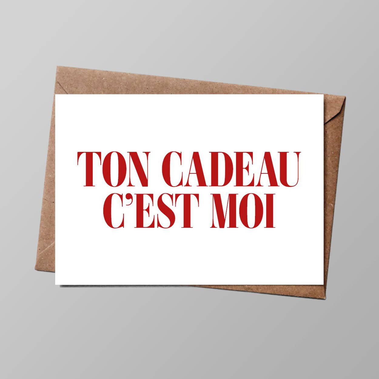 Le shop de Bulma - Wholesale Everyday Greeting Card - "Love" Card: Your gift is me (with envelope)0