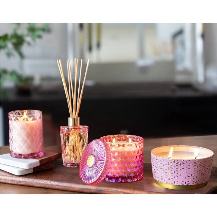 The SOi Company - Wholesale Jar/Filled Candle - Pink Bellini 8oz Petite Shimmer Candle 1