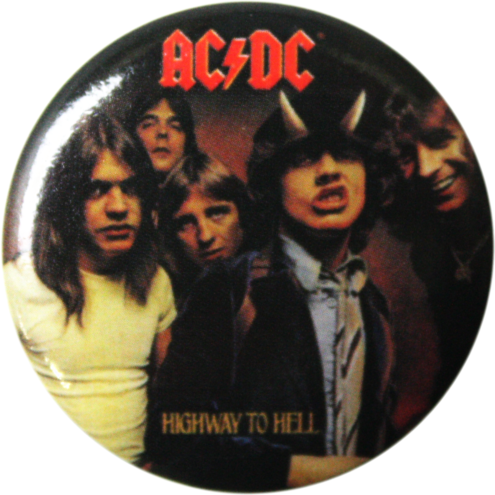 Square Deal Recordings & Supplies - Wholesale Lapel Pin/Button - 1.25" Button AC/DC Highway To Hell - Heavy Metal Music Band0