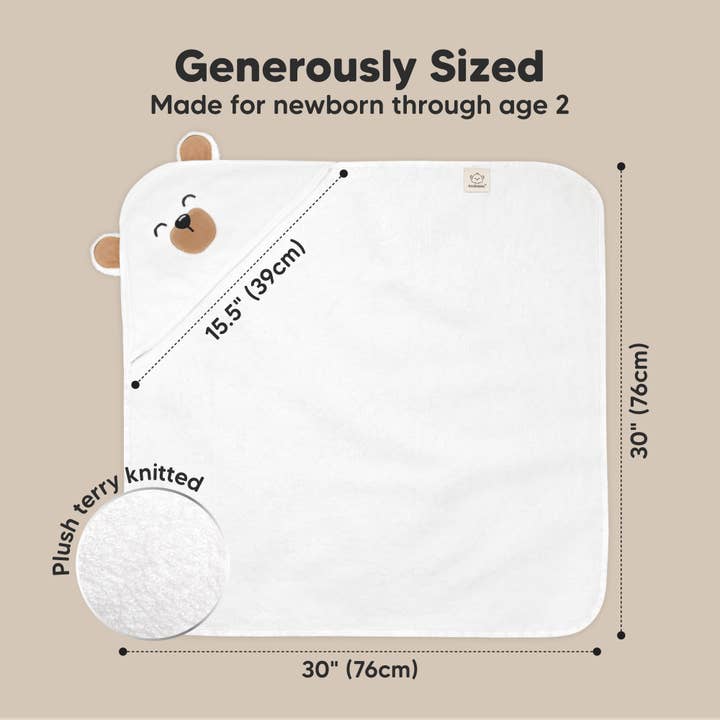 Grizzly KeaBabies Cuddle Baby Hooded Towel for wholesale on Faire3