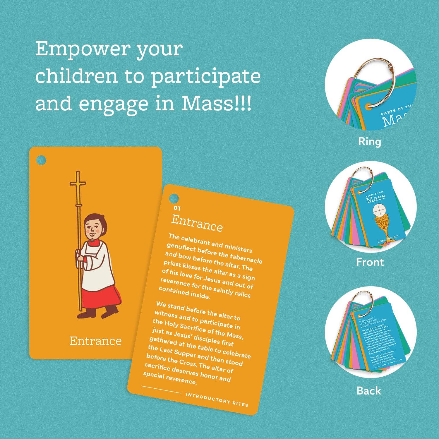 Catholic Family Crate® - Wholesale Learning Cards - Kids & Baby - Parts of the Mass Ring7
