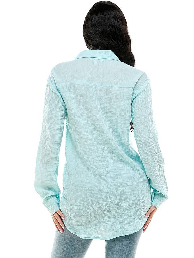 Veracci - Wholesale Buttoned-down shirt – Women's - Double Gauze Weekend Button-Down Shirt9