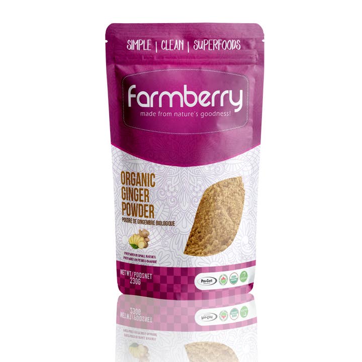 Farmberry Organic Ginger Powder 100g for wholesale by Farmberry