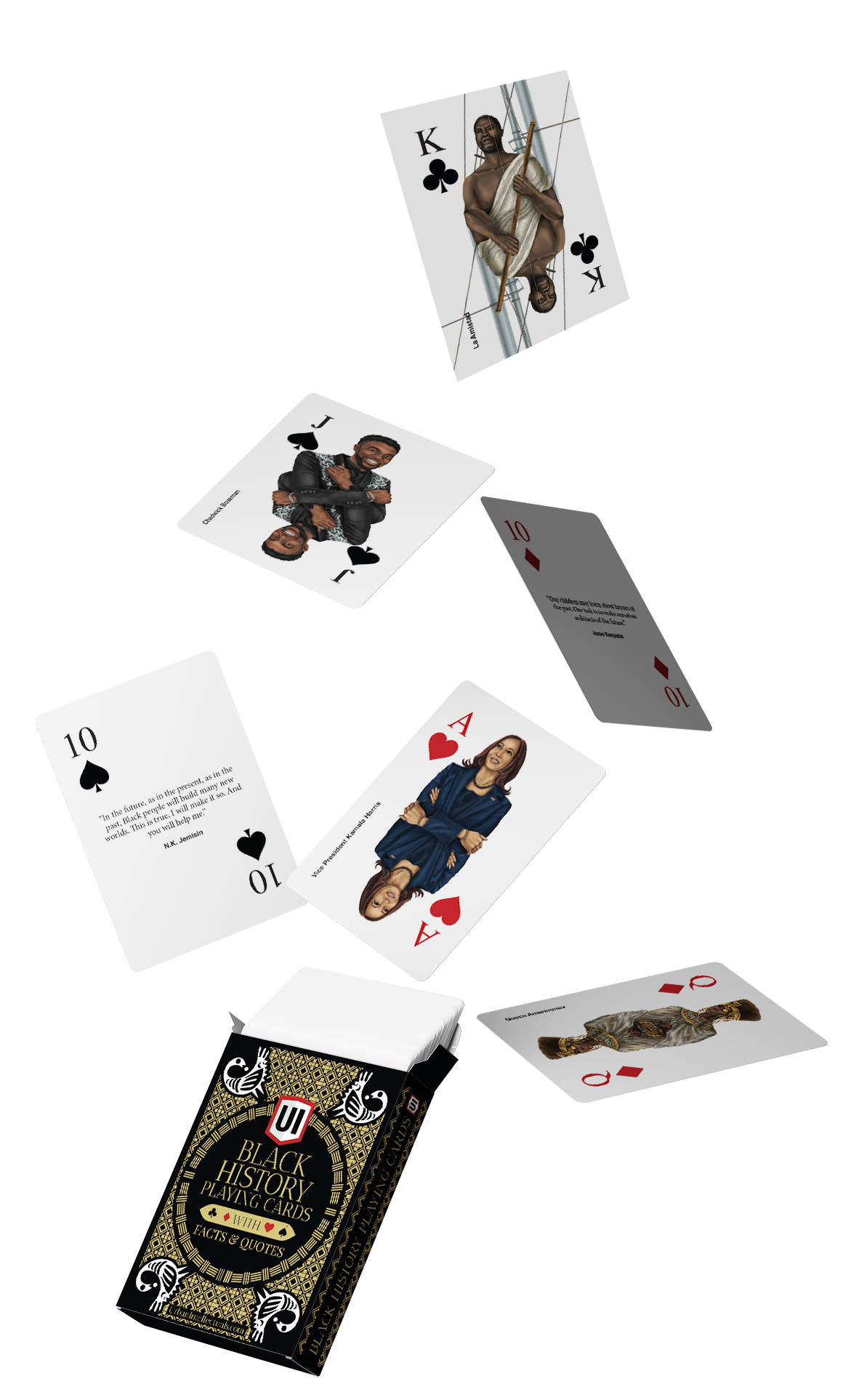 Urban Intellectuals, Inc - Wholesale Playing Cards - Black History Playing Cards w/ custom illustrations & facts5