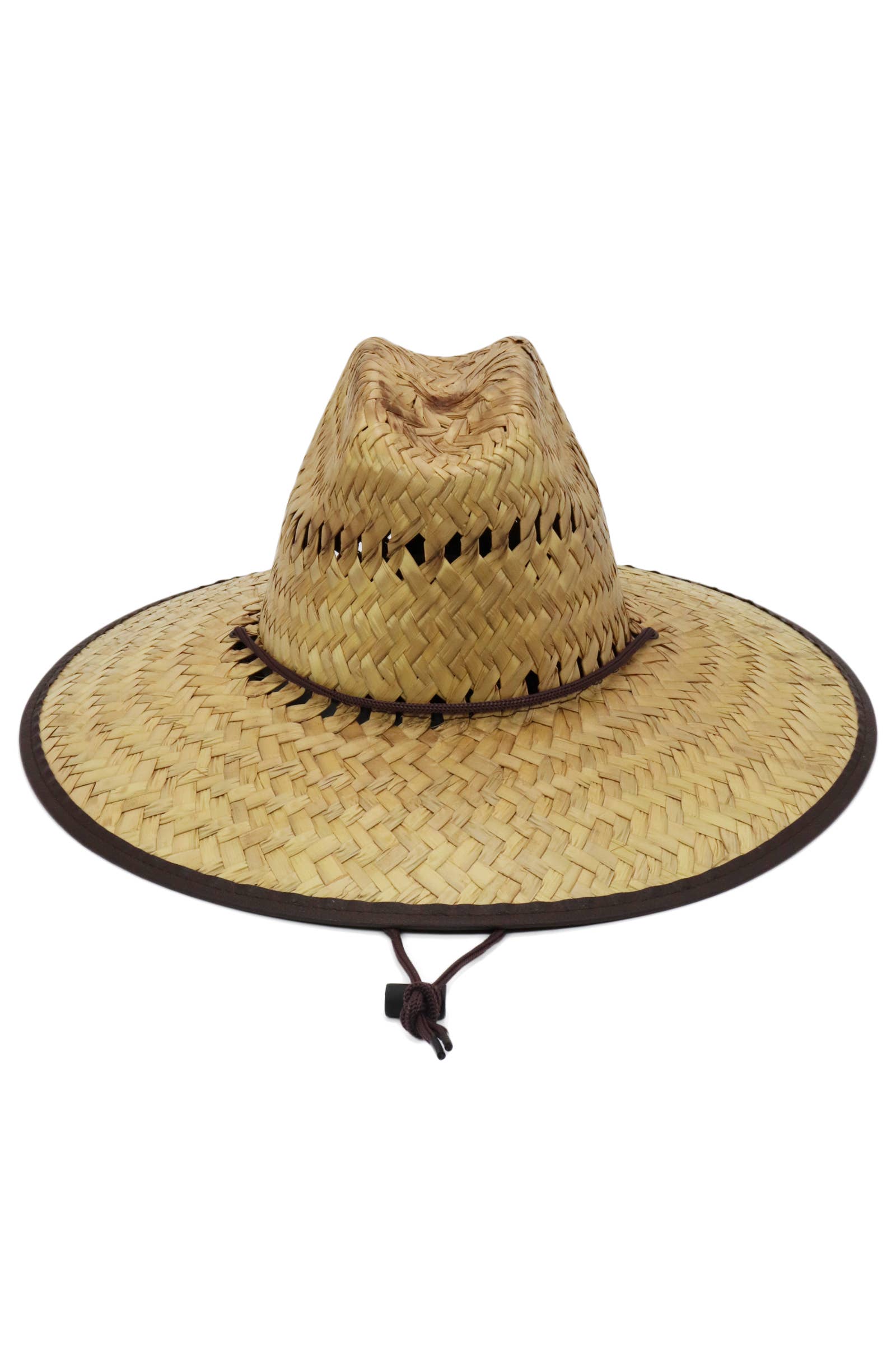 Cap Zone – wholesale Hatt - Barn – Barns livräddarhatt i halm med veganskt läderdetalj1