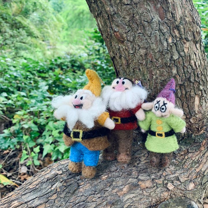 Felt So Good – wholesale Prydnad – Handgjord filt Dopey the Dwarf hängande sagodekoration2