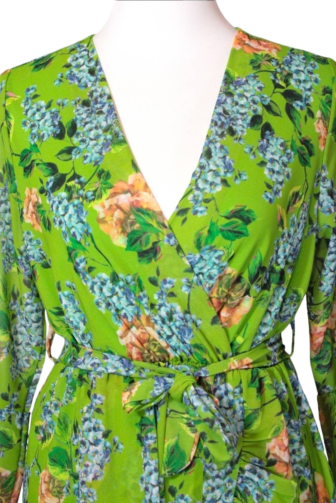 NINEF – Vestido - Mulher por atacado – Vestido Envelope Vibrant Meadow com Estampa Floral5