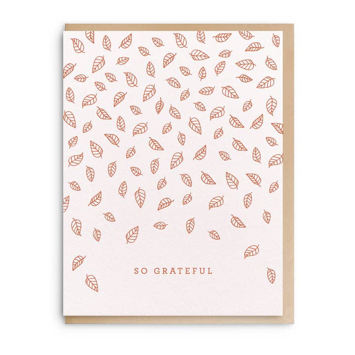 Dahlia Press - Wholesale Thank You Card - So Grateful - Letterpress Thank You Greeting Card