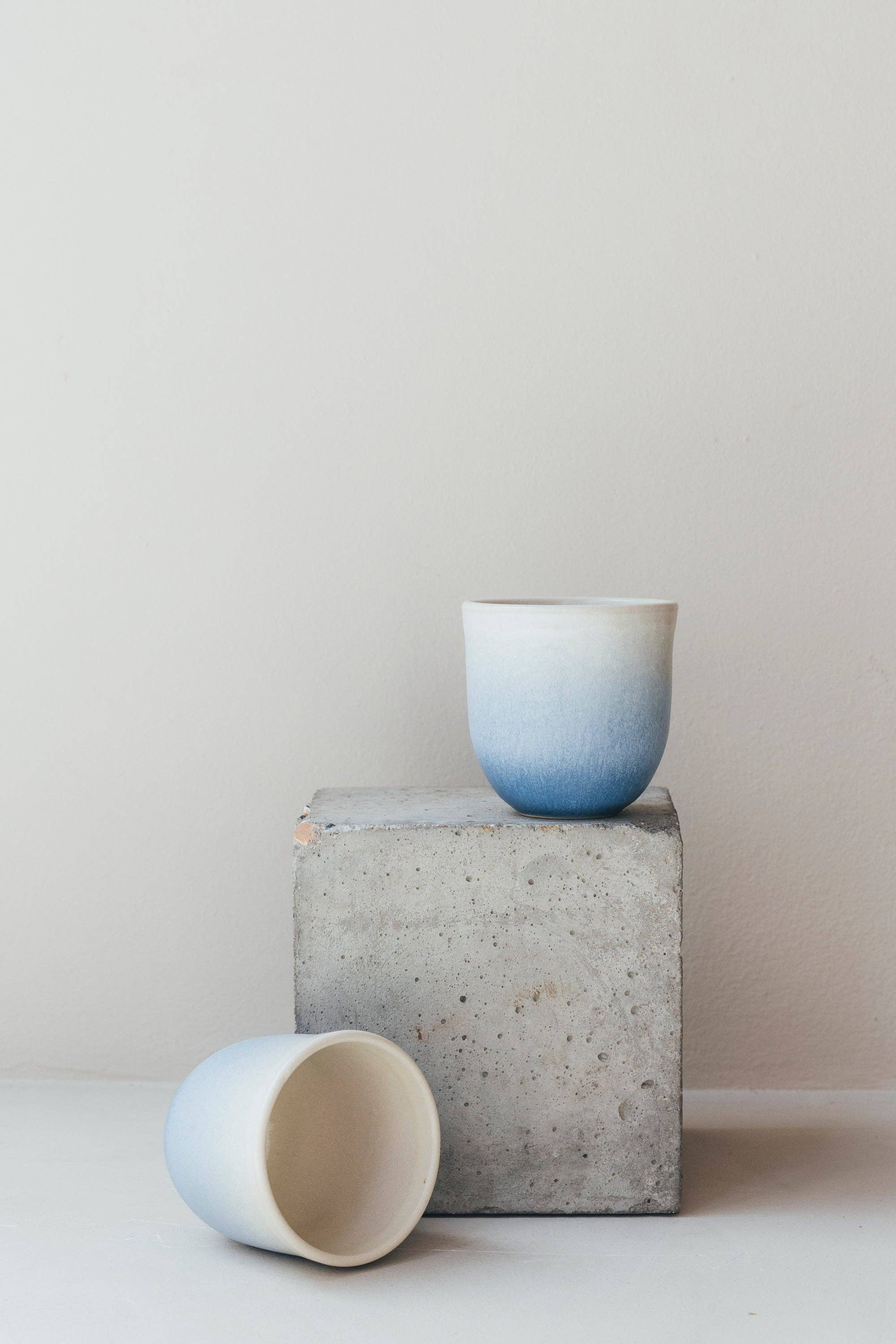 San Pi – wholesale Coffee mug – SO COFFEE cup large blue and raw