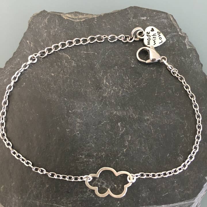 Clovers - Vendita all'ingrosso Braccialetto con ciondolo/pendente - Bracciale barbazzale da donna in argento con nuvola, bracciale da donna