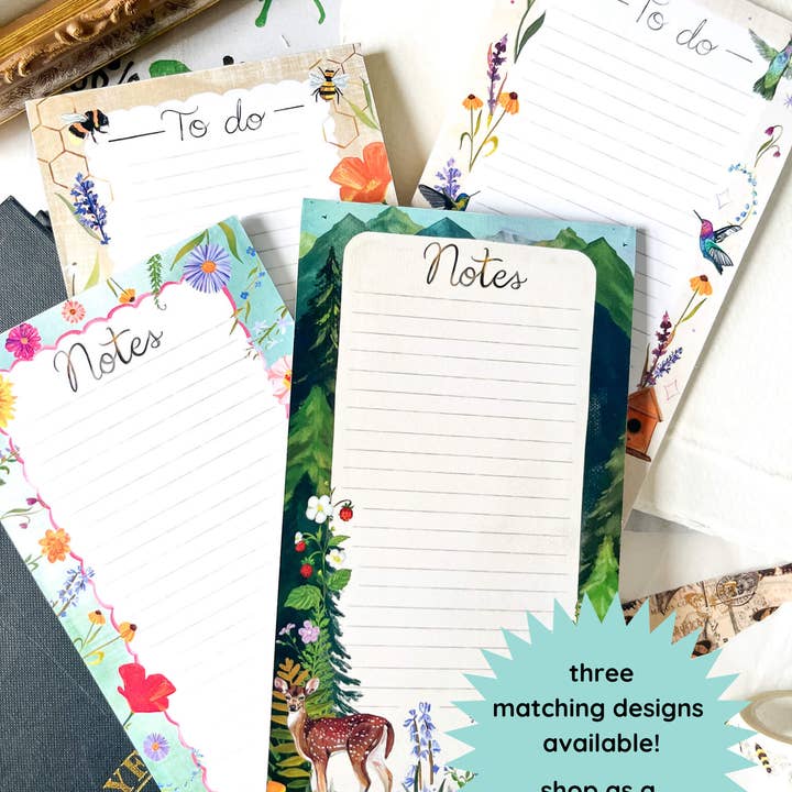 glad you're here co - Wholesale Notepad - Woodland Deer Notepad9