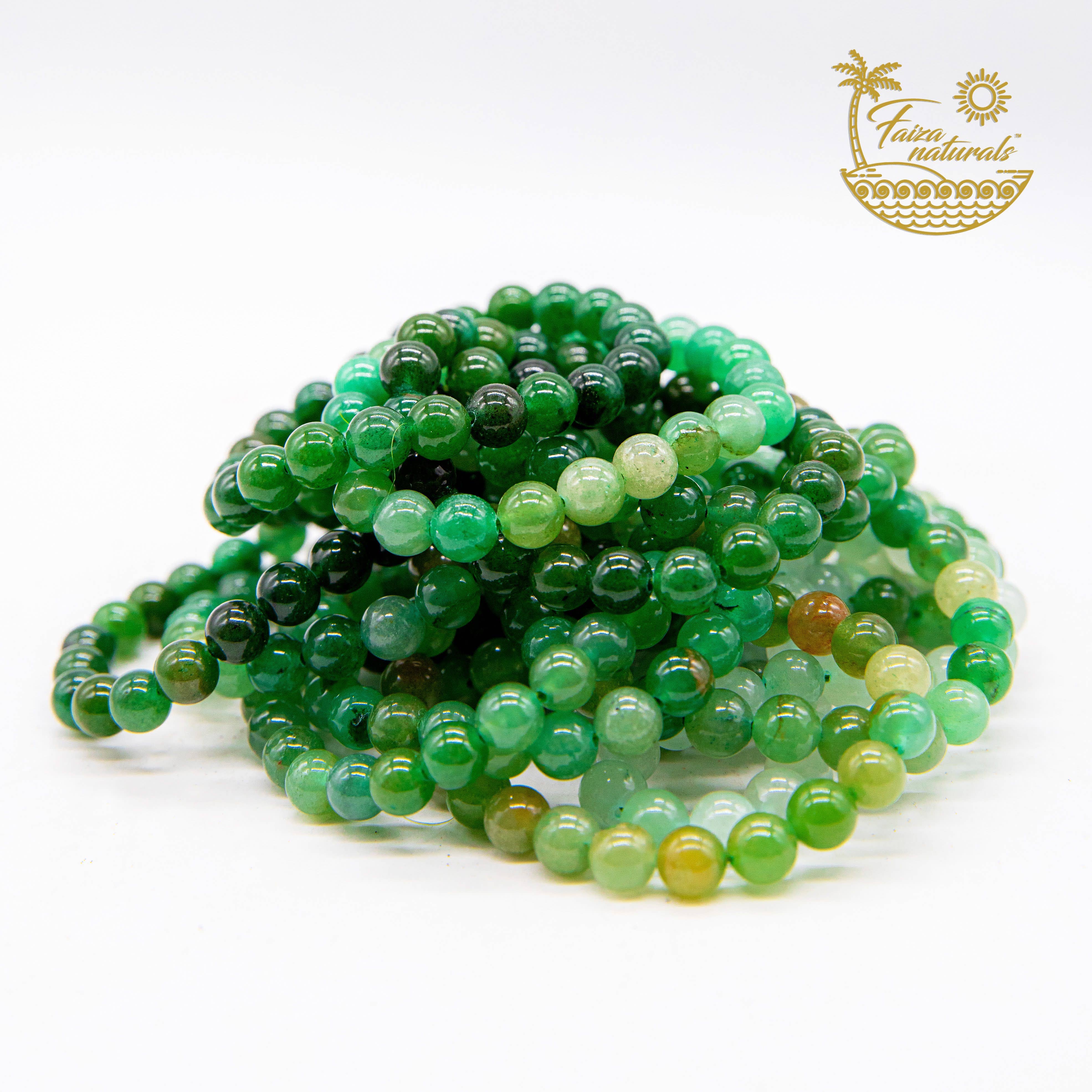 Faiza Naturals - Wholesale Beaded bracelet - Green Aventurine Tumbled Crystal Bracelet4