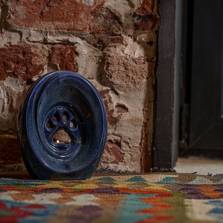 Pulvis Art Urns - Wholesale Pet Urn/Keepsake Box - Paw Pet Urn - Blue Melange | Ceramic3