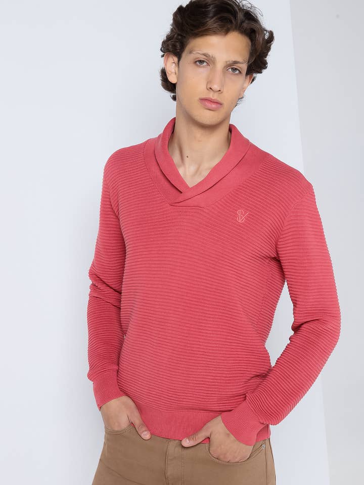 SIX VALVES - Pull basique à col croisé pour la vente par PAUSANT SHOP ONLINE