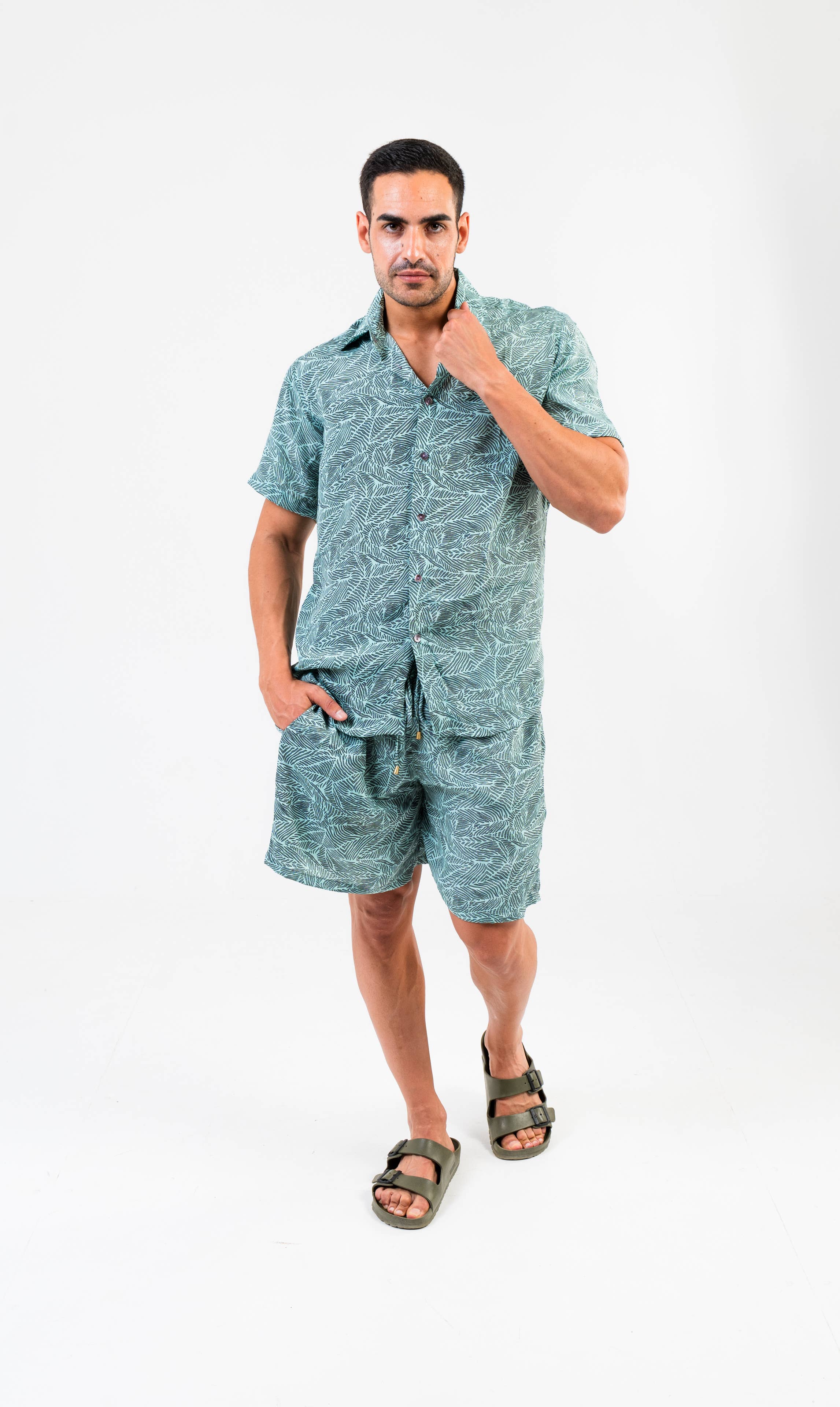 Arena Formentera - Wholesale Top & Short Set (NOT Loungewear) - Men's - Bohemian shirt+shorts set - Last units!5