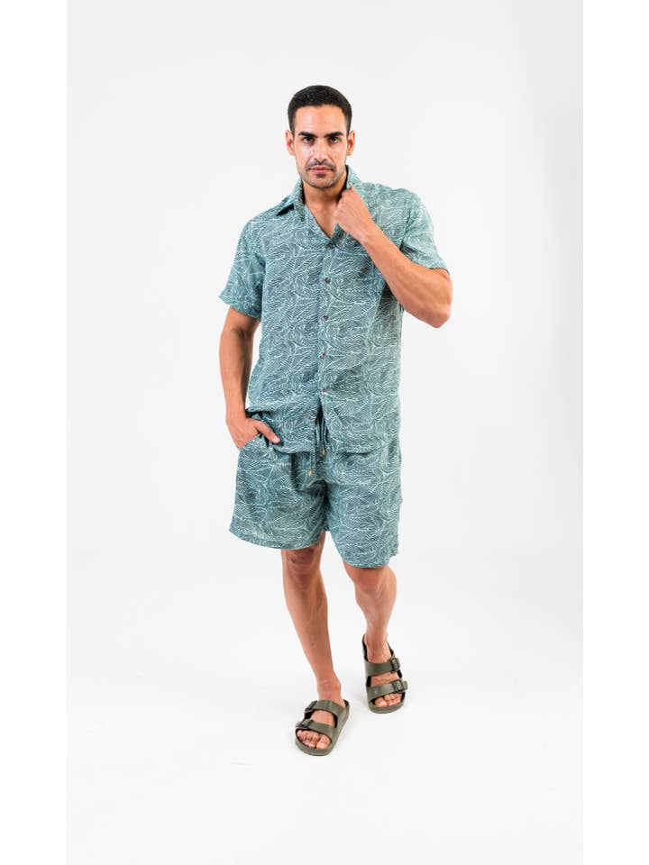 Arena Formentera - Wholesale Top & Short Set (NOT Loungewear) - Men's - Bohemian shirt+shorts set - Last units!5