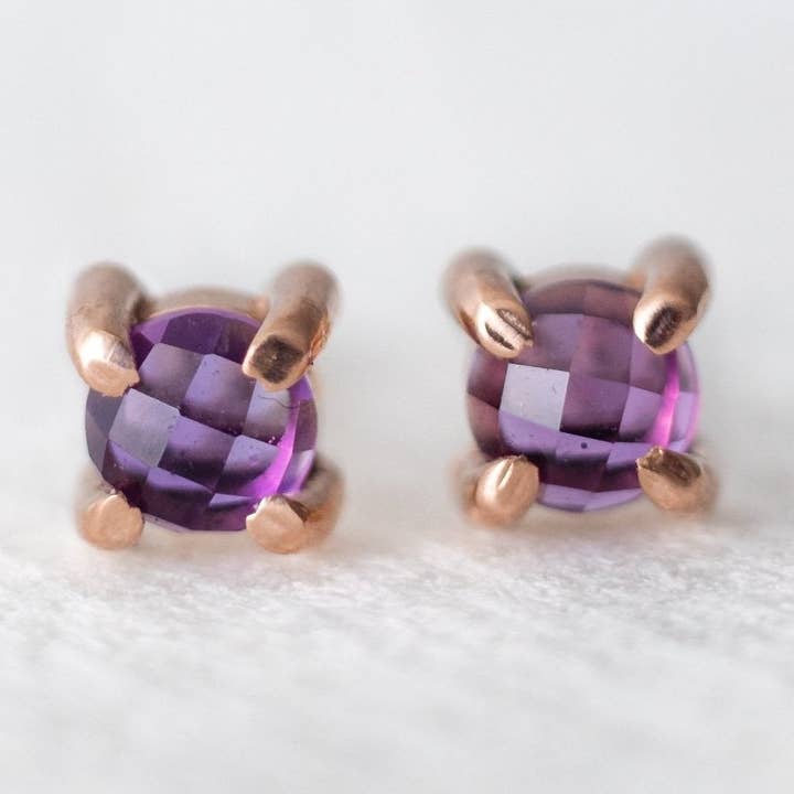 Uruguayan amethyst gemstone earrings for wholesale by luxe.zen