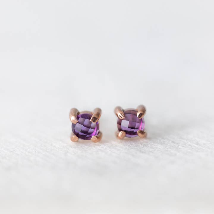 Boucles d'oreilles en améthyste uruguayenne pour la vente par luxe.zen