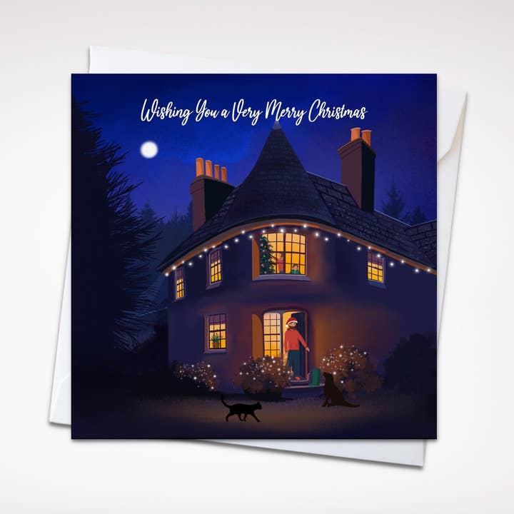 Highland Estate Christmas Card. The Gatehouse. for wholesale by Galloway Arts