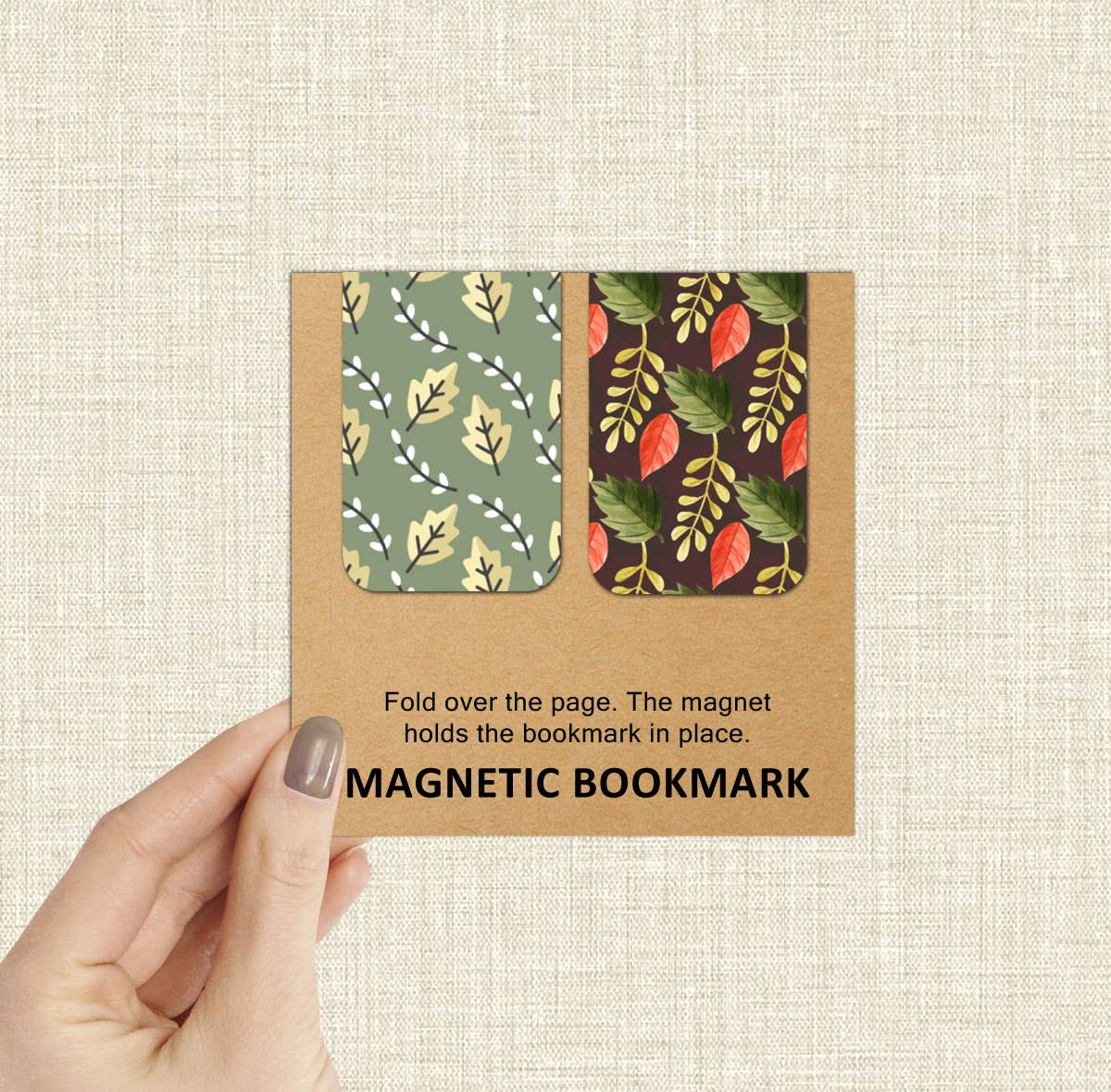 Coastal Creators of Connecticut - Wholesale Bookmark - 2-Pack Autumn Fall Leaves Magnetic Bookmarks (Packaged)0