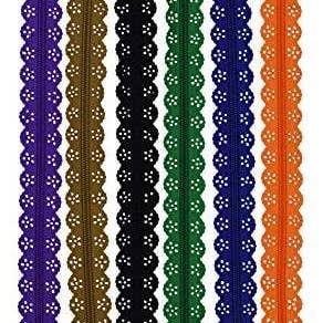 Mandala Crafts – Großhandel Bastel-Nähset – Spitzenreißverschlüsse zum Nähen, freiliegende Reißverschlüsse mit dekorativer Spitzenkante zum Nähen; Bulk 40 Stück, 20 verschiedene Farben; von Mandala Crafts2