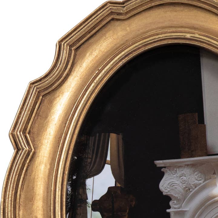 Sagebrook Home - Wholesale Picture Frame - Photo Frame - Gold Polyresin Round Vintage Style, 4x6 in.8