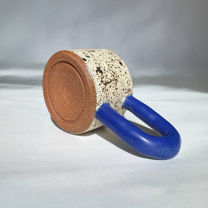 Holydirtstudio.com - Wholesale Coffee Mug - Long Handle Blue Ceramic Mug, Handmade Pottery Coffee Cup4