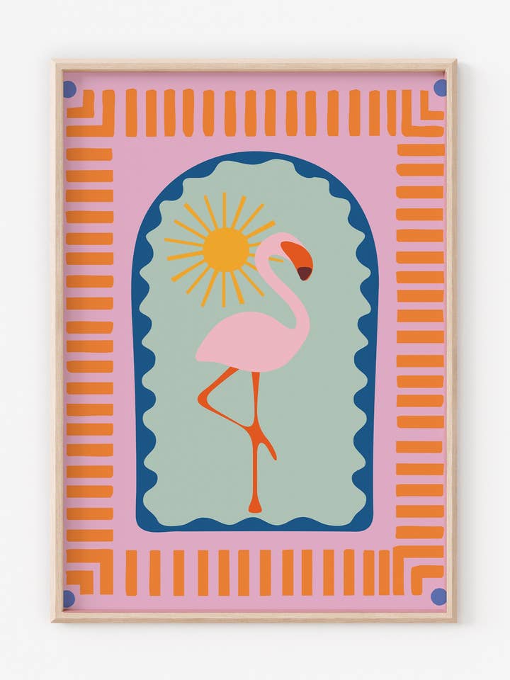Flamingo | Poster 30x40 '25 for wholesale by Streepjes Designs