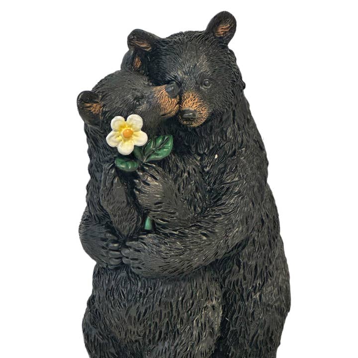 Black Bear Hugging Couple Rustic Cabin Lodge Figurine for wholesale by De Leon Collections