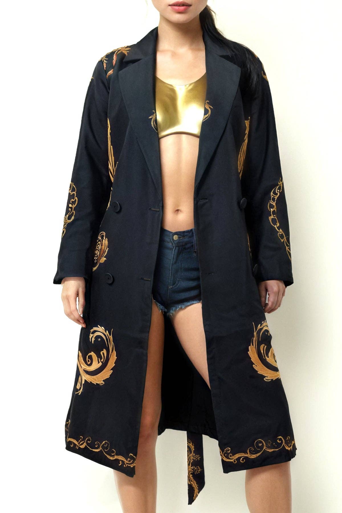 NOIR ROBE BLAZER À DOUBLE BOUTONNAGE T2442 en vente sur Faire2