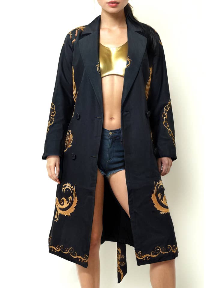 BLACK T2442 DOUBLE BREASTED BLAZER DRESS for wholesale on Faire2