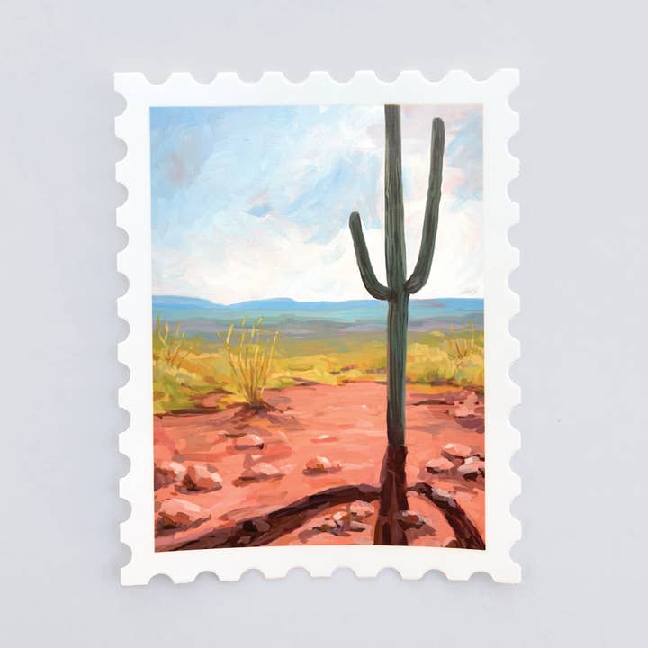 Saguaro Cactus Sticker for wholesale by Danika Ostrowski Art + Design