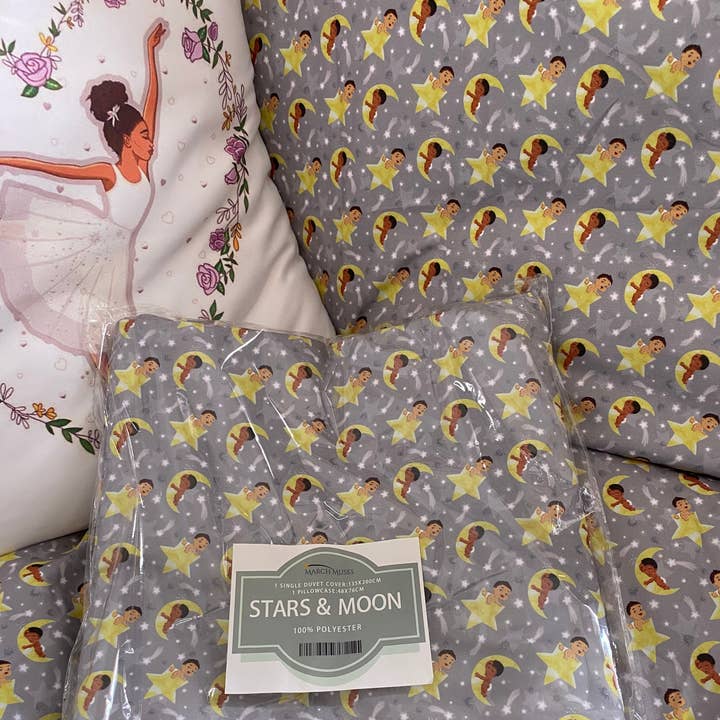 Juego de funda nórdica de estrellas y luna para venta al por mayor de March Muses