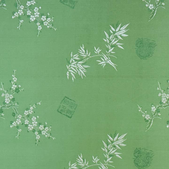 Wrapables.com - Wholesale Craft Supplies - Wrapables Bamboo Satin Brocade Decorative Paper (1 Roll, 2 Sheets), Green