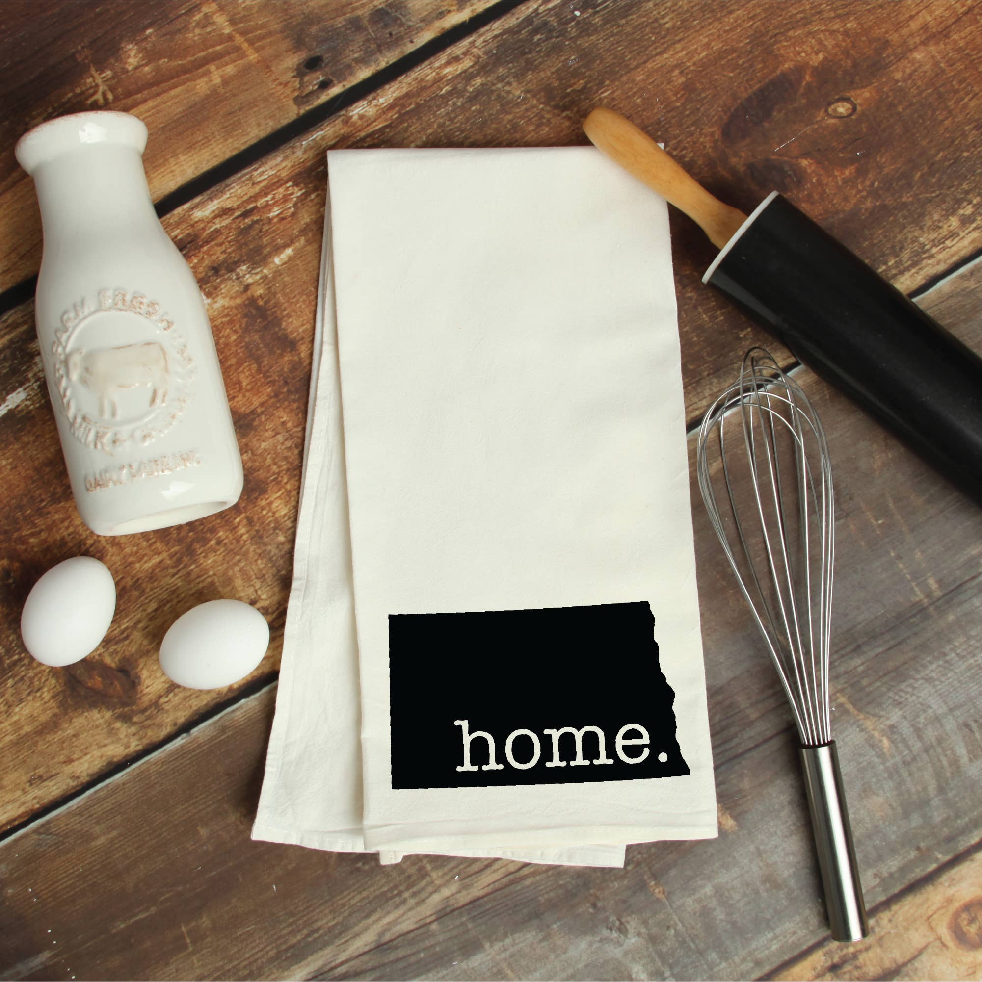 Reigndeer Homegoods – wholesale Tea towel – North Dakota "Home" Tea Towel