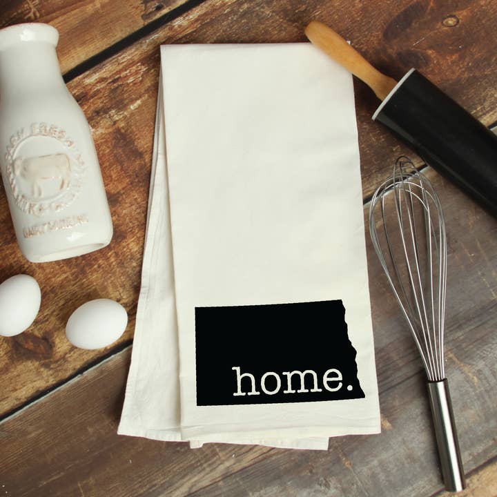 Reigndeer Homegoods – wholesale Tea towel – North Dakota "Home" Tea Towel0