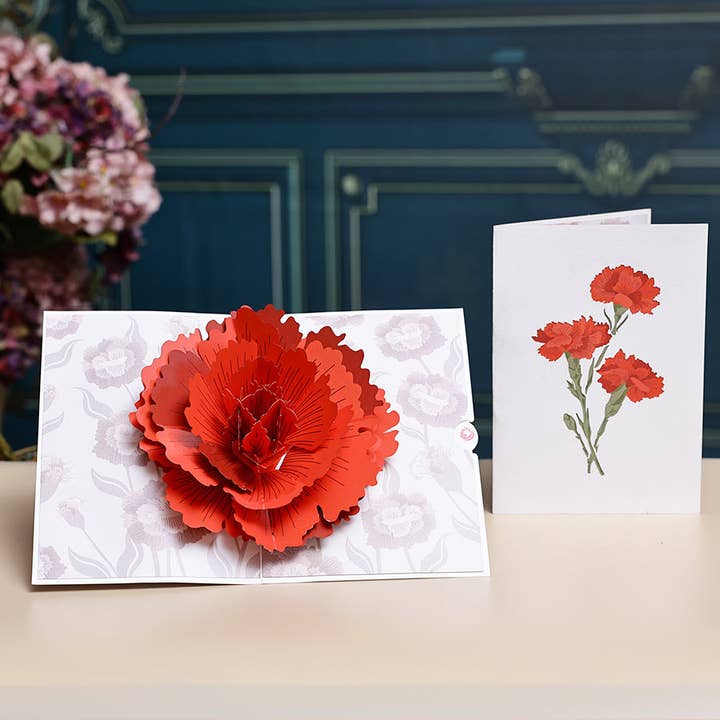 Unipop Cards, LLC - Wholesale Gewone wenskaart - Carnation Flower pop-upkaart - Pop-upkaart voor Moederdag3