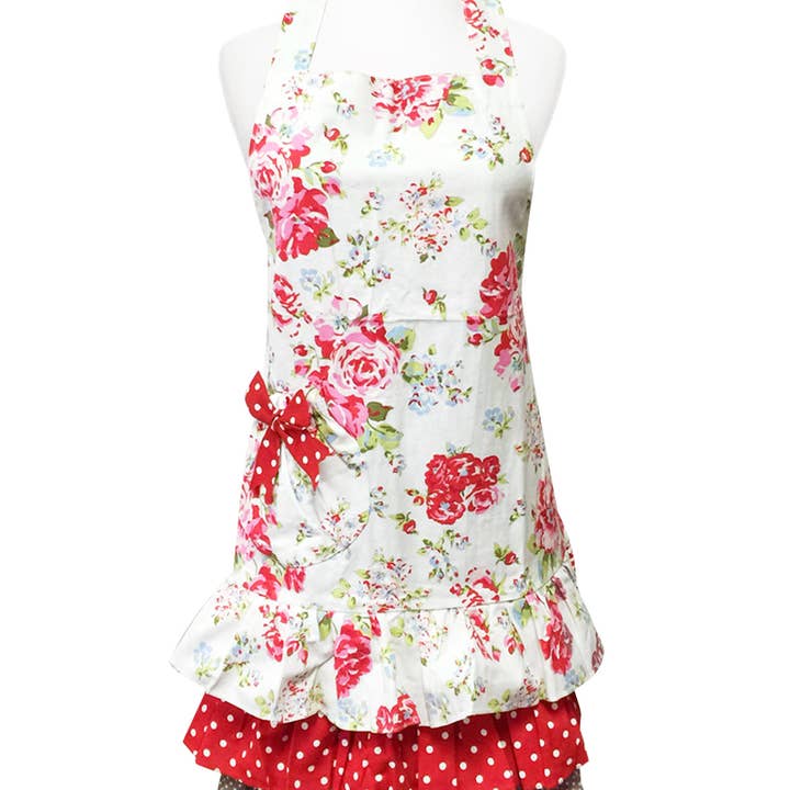 Wrapables.com - Wholesale Apron - Wrapables Mother and Daughter Ruffles and Roses Apron