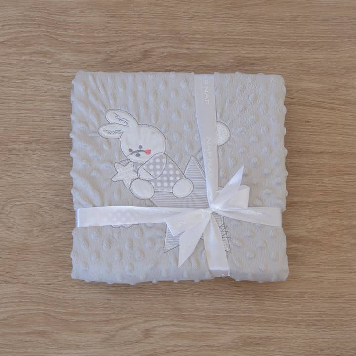 BUBBLE BLANKET 100% POL RABBIT STARS GREY for wholesale by S&P NEWBORN, S.L.(Naf Naf )