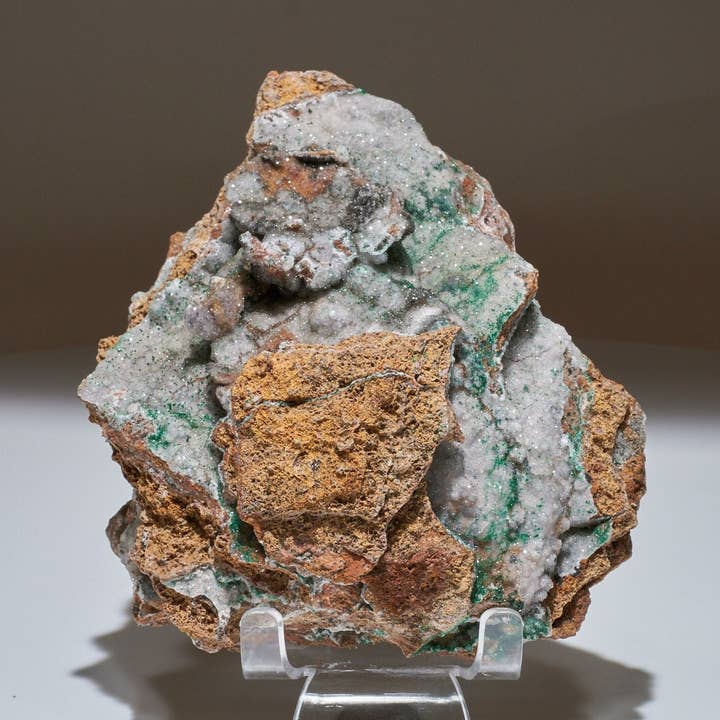 1.17 LB Large Musuem Geode Crystallized Chrysocolla & Malachite Specimen for wholesale by Malachite And More