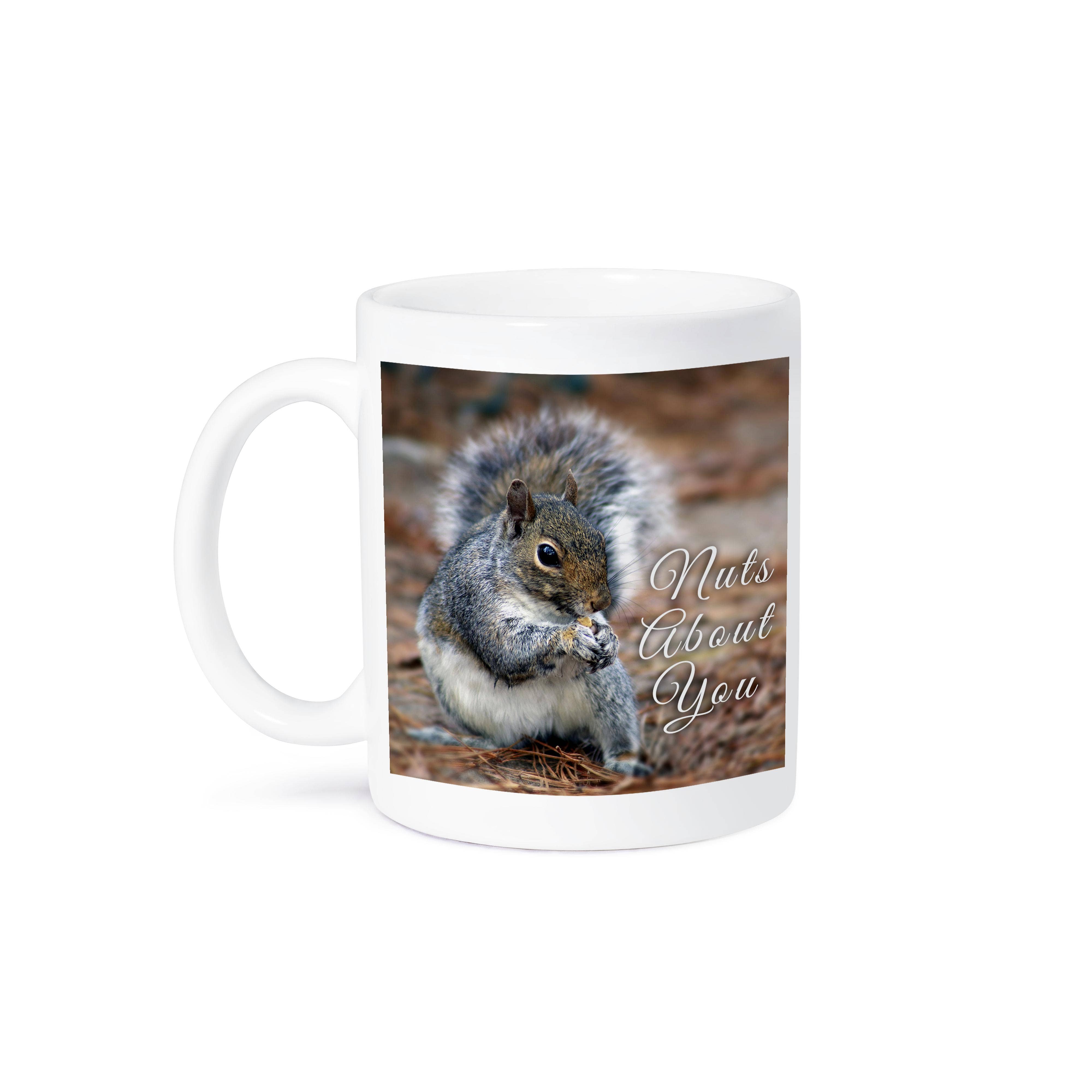 3dRose - Wholesale Coffee Mug - 3dRose, Photograph of a squirrel munching on a snack. He is nuts about you., Mug8